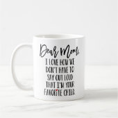 Beste mama favoriete kind koffiemok (Links)