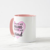 Beste mama Gift Moederdag Roze Heart Moeder Mok (Voorkant links)