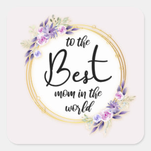 Beste mama Happy Moederdag Vierkante Sticker