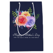 Beste mama in de Rozen van de Wereld Medium Cadeauzakje (Voorkant)