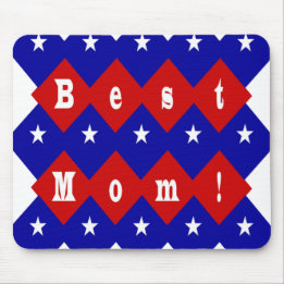 Beste mama in de vorm van Patriotic Diamond Muismat