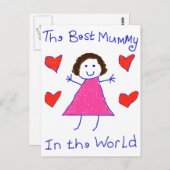 Beste mama in de wereld briefkaart (Voorkant / Achterkant)