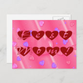 Beste mama in hart briefkaart (Voorkant / Achterkant)