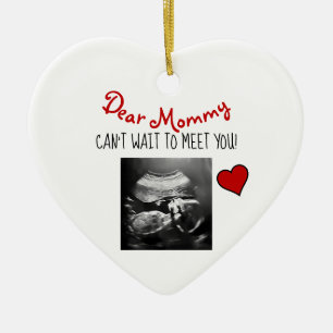 Beste mama kan niet wachten om je te ontmoeten! Ce Keramisch Ornament