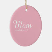 Beste mama, mama, moederfilm roze script keramisch ornament (Rechts)