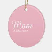 Beste mama, mama, moederfilm roze script keramisch ornament (Links)