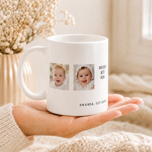 Beste mama moeder familie fotocollage kinderen koffiemok