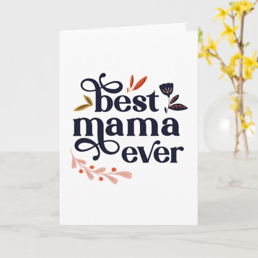Beste mama-Moederdag kaart (Gele Bloem)