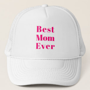 Beste mama, Moederdag, Moeder fuchsia roze wit Trucker Pet