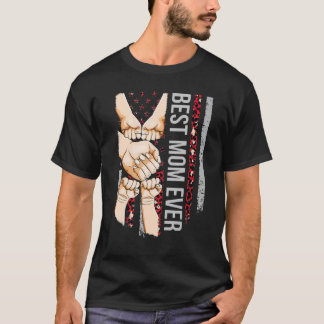 Beste mama ooit, Amerikaanse vlag voor Moederdag T-shirt