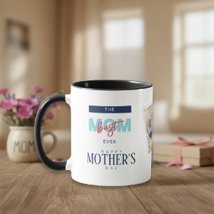 Beste Mama Ooit Blauw Gelukkige Moederdag Foto Mok