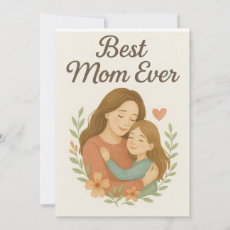 Beste mama ooit feestdagenkaart