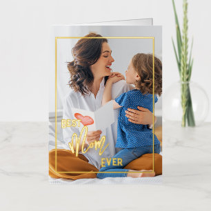 Beste mama ooit   Foto Moederdag Folie Kaart