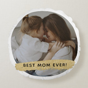 Beste mama ooit - Foto Moederdag Round Pillow Rond Kussen