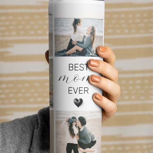 Beste mama ooit | Fotocollage | Aangepaste naam Thermosbeker
