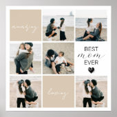 Beste mama ooit | Fotocollage | Mocha Poster (Voorkant)