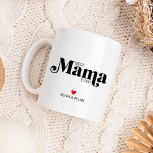 Beste mama ooit gepersonaliseerd tweekleurige koffiemok