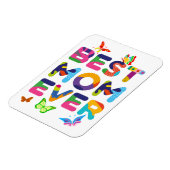 Beste mama ooit kleurrijk magneet (Linkerzijde)