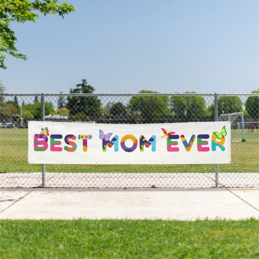 Beste mama ooit kleurrijk spandoek (Insitu)