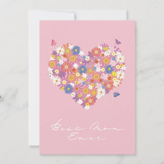 Beste mama ooit met bloemen kaart