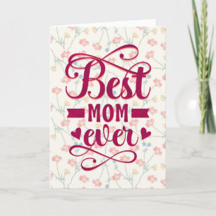 Beste mama ooit met bloemen kaart