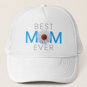 Beste mama ooit met Daisy Afbeelding print (blauw Trucker Pet