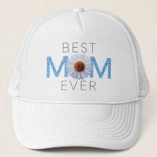 Beste mama ooit met Daisy Afbeelding print (blauw  Trucker Pet