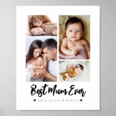 Beste mama ooit | Modern Vier Foto-Poster Poster (Voorkant)