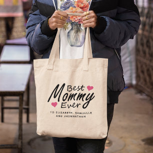 Beste mama ooit Moderne Kinder naam Moederdag Tote Bag