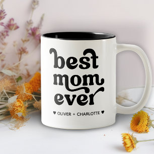 Beste mama ooit Moderne mammie Kinder Names Moeder Tweekleurige Koffiemok
