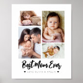 Beste mama ooit | Moderne vier foto Poster (Voorkant)
