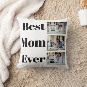 Beste Mama ooit Moederdag 3 foto collage Kussen
