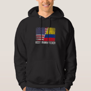 Beste mama ooit Moederdag Colombia US vlag Hoodie