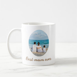 Beste mama ooit Mok met foto Modern Eenvoudig