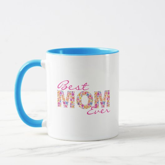 Beste mama ooit Mok Roze kleurrijke Floral Coffee (Links)