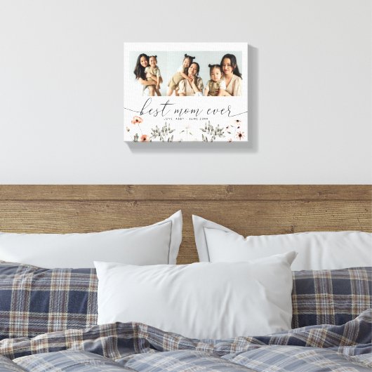 Beste mama ooit | Multi Photo Moederdag Keepomwill Canvas Afdruk (Insitu (Slaapkamer))