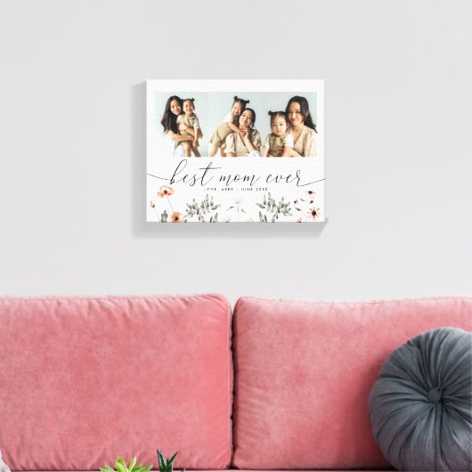 Beste mama ooit | Multi Photo Moederdag Keepomwill Canvas Afdruk (Insitu (Woonkamer))