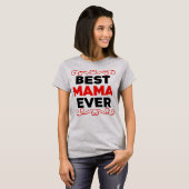 Beste mama ooit, rood en zwart t-shirt (Voorkant volledig)