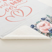 Beste mama ooit Rustic Boho Floral Moederdag Sherpa Deken (3/4)