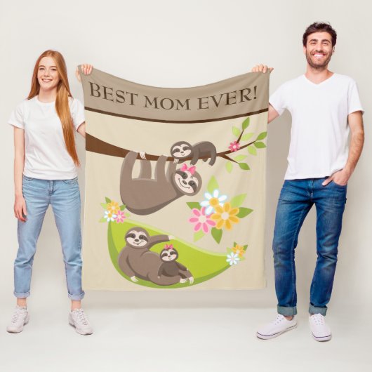 Beste mama ooit schattig luiaard deken (In situ)