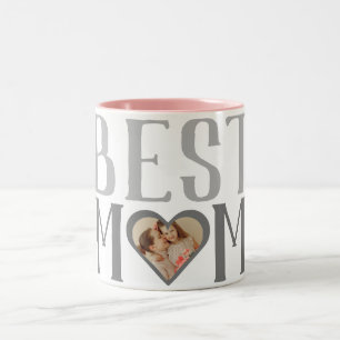 Beste mama ooit Schattige 1 foto Happy Mothers D Tweekleurige Koffiemok