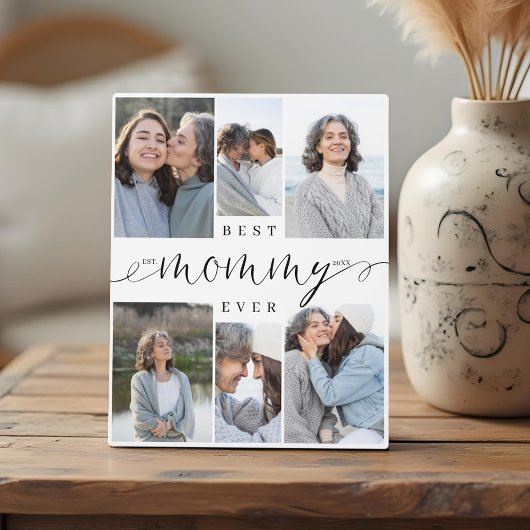 Beste Mama ooit Script 6 Fotocollage Keepsake Fotoplaat