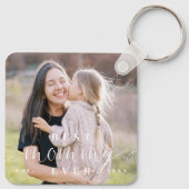 Beste Mama ooit Script Moederdag Foto Keepsake Sleutelhanger (Achterkant)