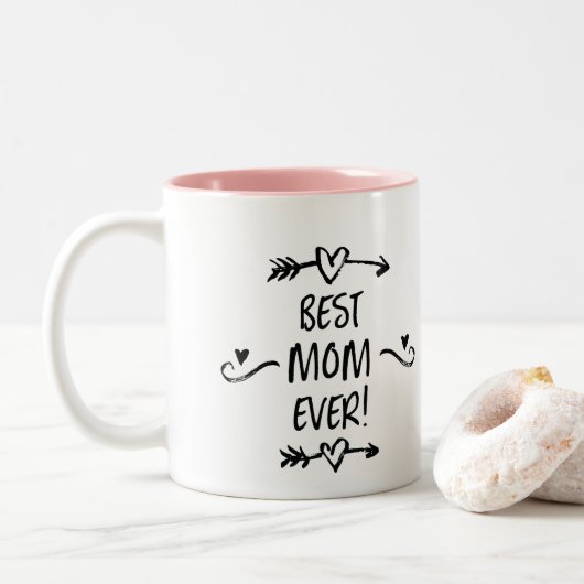 Beste mama ooit tweekleurige koffiemok (Met donut)