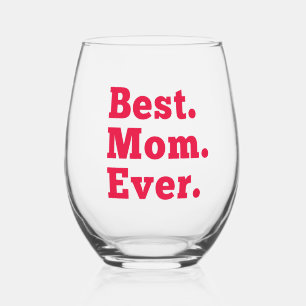 Beste mama ooit wijnglas zonder voet