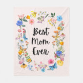 Beste mama ooit  Wildbloemen Boho Moederdag Fleece Deken (Voorkant)