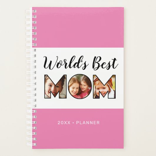 Beste Mama Quote 3 Fotocollage 2025 Planner (Voorkant)