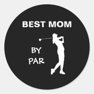 Beste mama van Par Golf Mam Golfer Moederdag Ronde Sticker