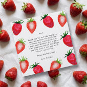 Beste mama! Waterverf aardbei Moederdag