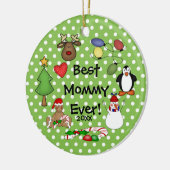 Beste mammie ooit kerstversiering keramisch ornament (Links)